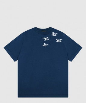 루이비통 로고 프린트 반팔