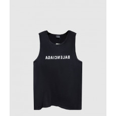 발렌시아가 민소매 프린트 크롭