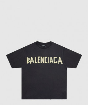 발렌시아가 로고 프린트 반팔