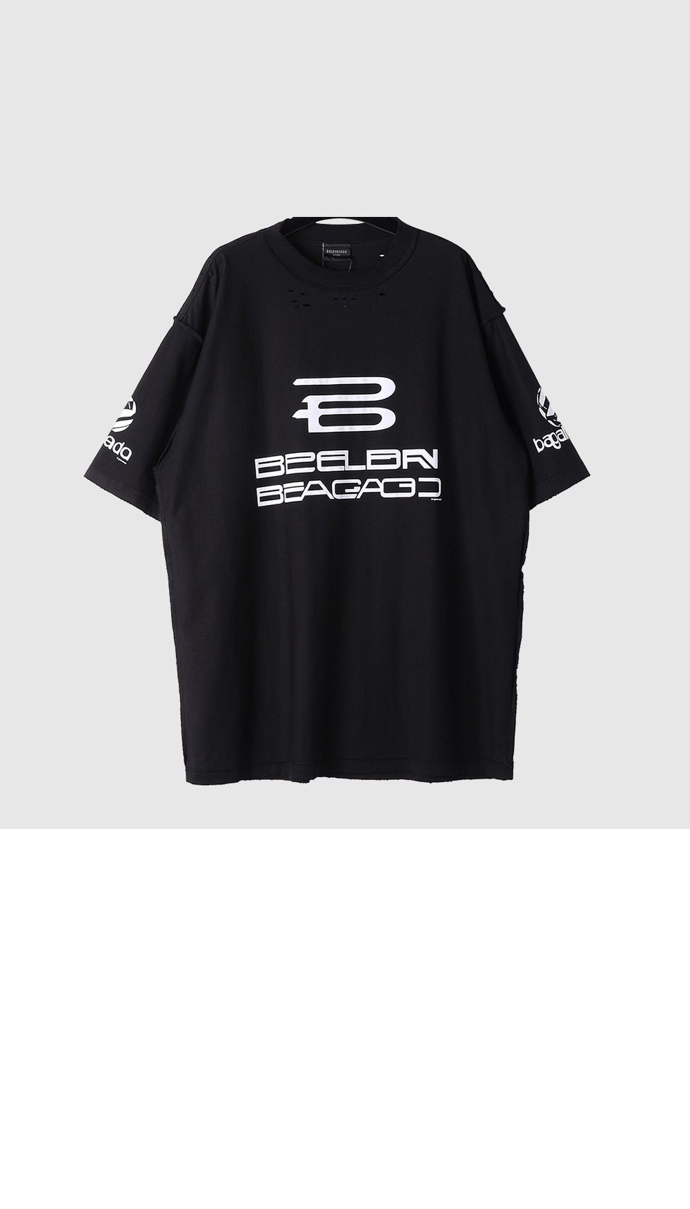 발렌시아가 로고 프린트 반팔