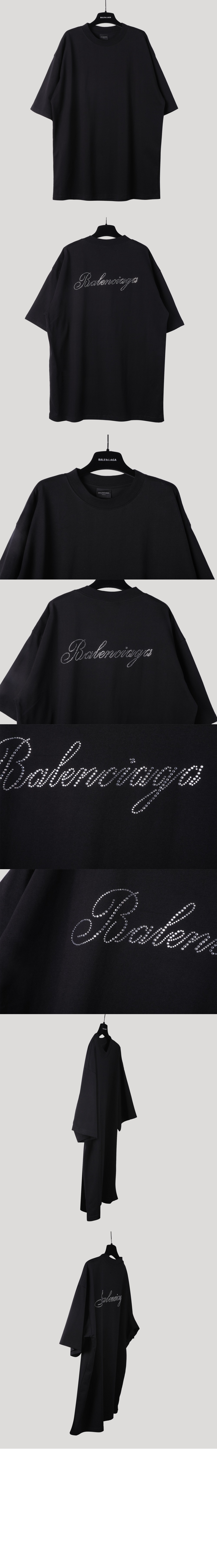 발렌시아가 로고 프린트 반팔