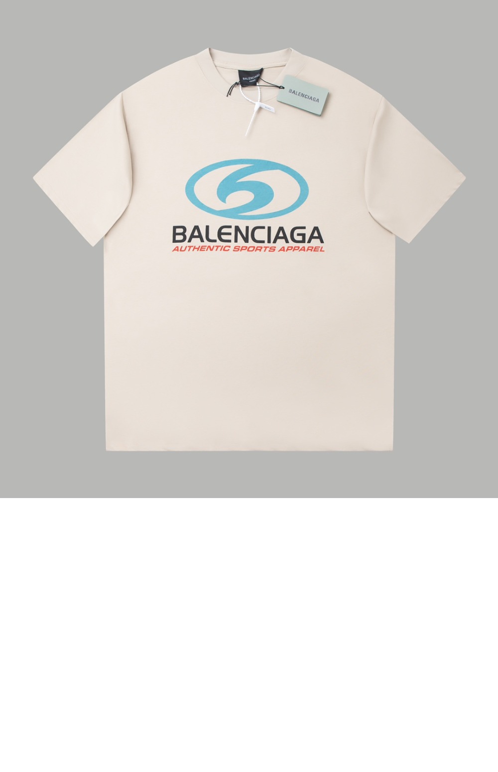 발렌시아가 로고 프린트 반팔