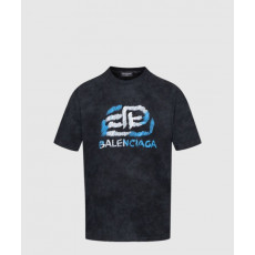 발렌시아가 로고 프린트 반팔