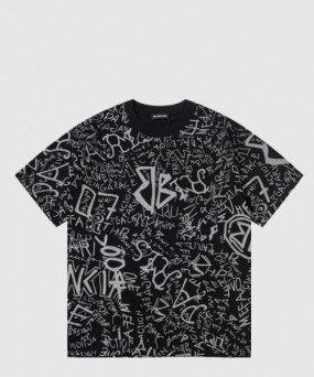 발렌시아가 로고 프린트 반팔