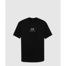 발렌시아가 로고 프린트 반팔