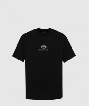 발렌시아가 로고 프린트 반팔