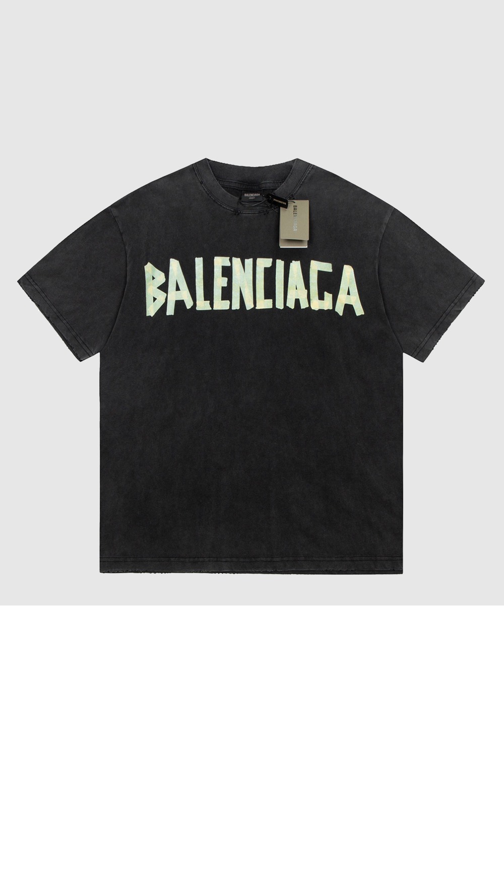 발렌시아가 로고 프린트 반팔