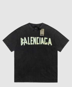 발렌시아가 로고 프린트 반팔