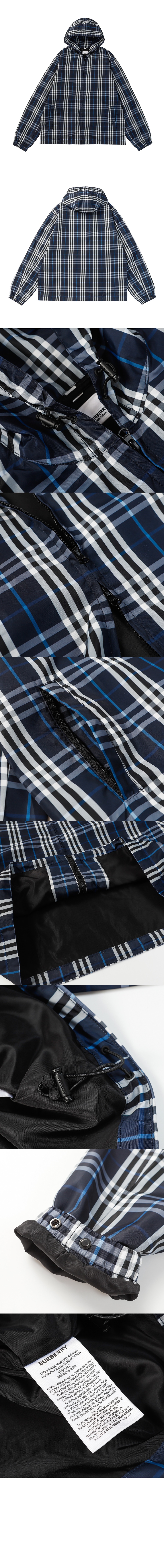 버버리 체크 나일론 재킷