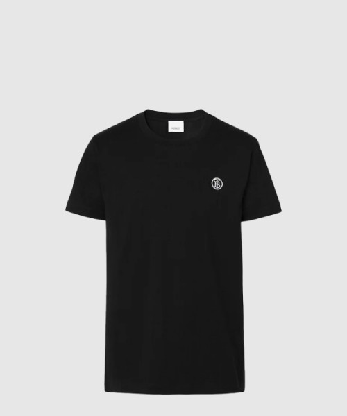 버버리 로고 코튼 티셔츠