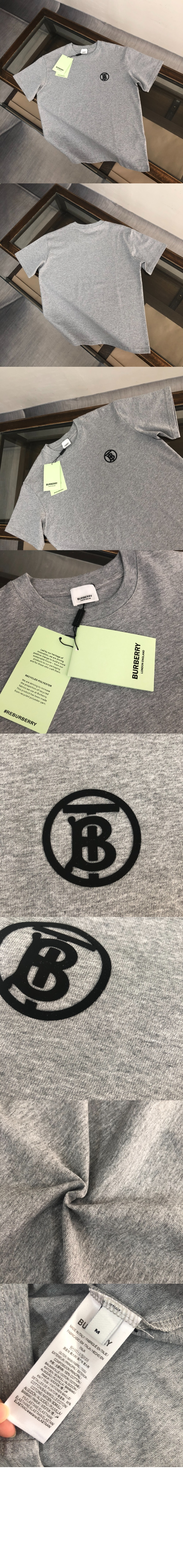 버버리 로고 코튼 티셔츠
