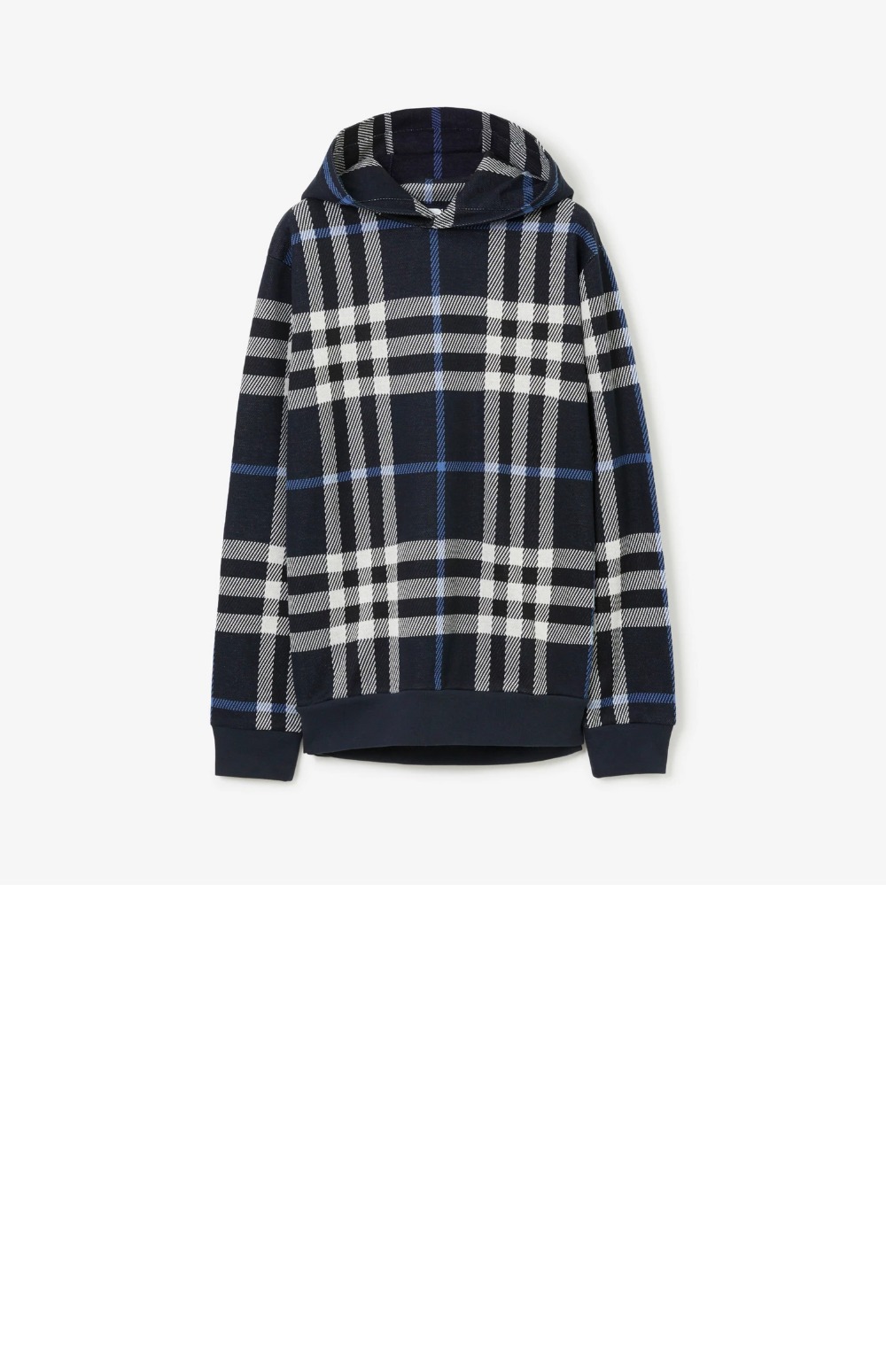 버버리 체크 코튼 후디