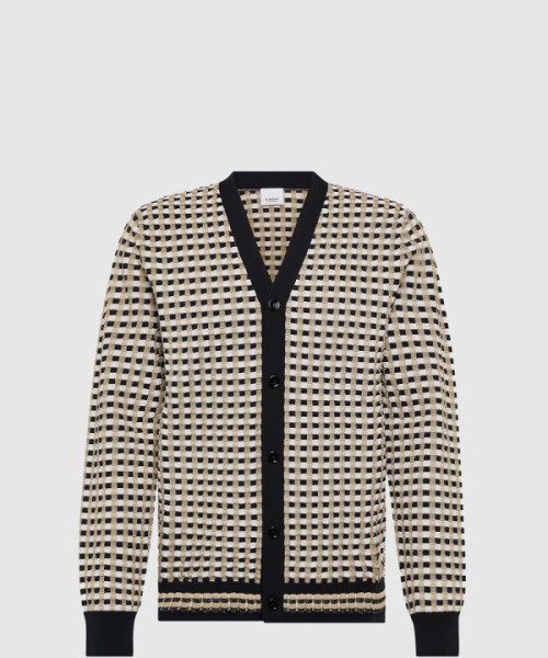 버버리 체크 코튼 블렌드 가디건