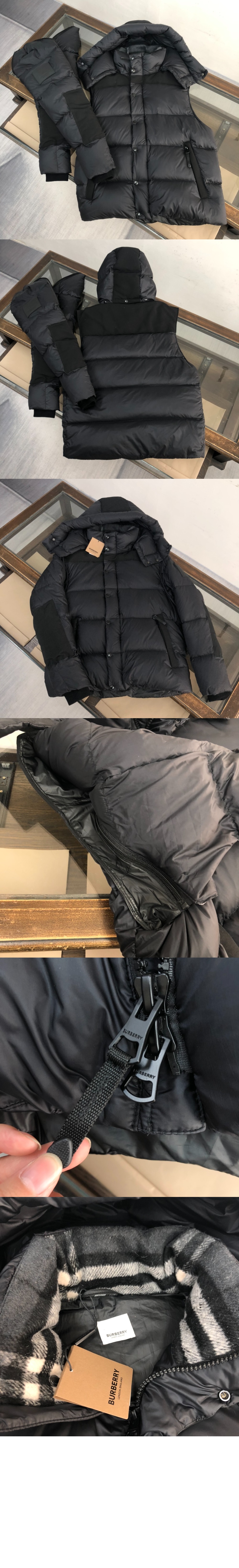 버버리 디태처블 슬리브 나일론 퍼퍼 재킷