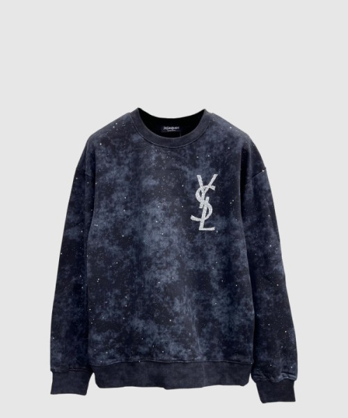 생로랑 로고 프린트 면 톱