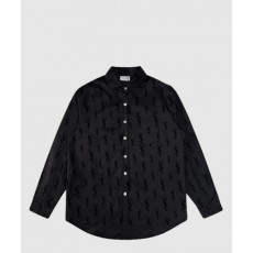 생로랑 로고 프린트 긴팔