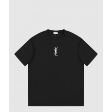 생로랑 로고 프린트 반팔