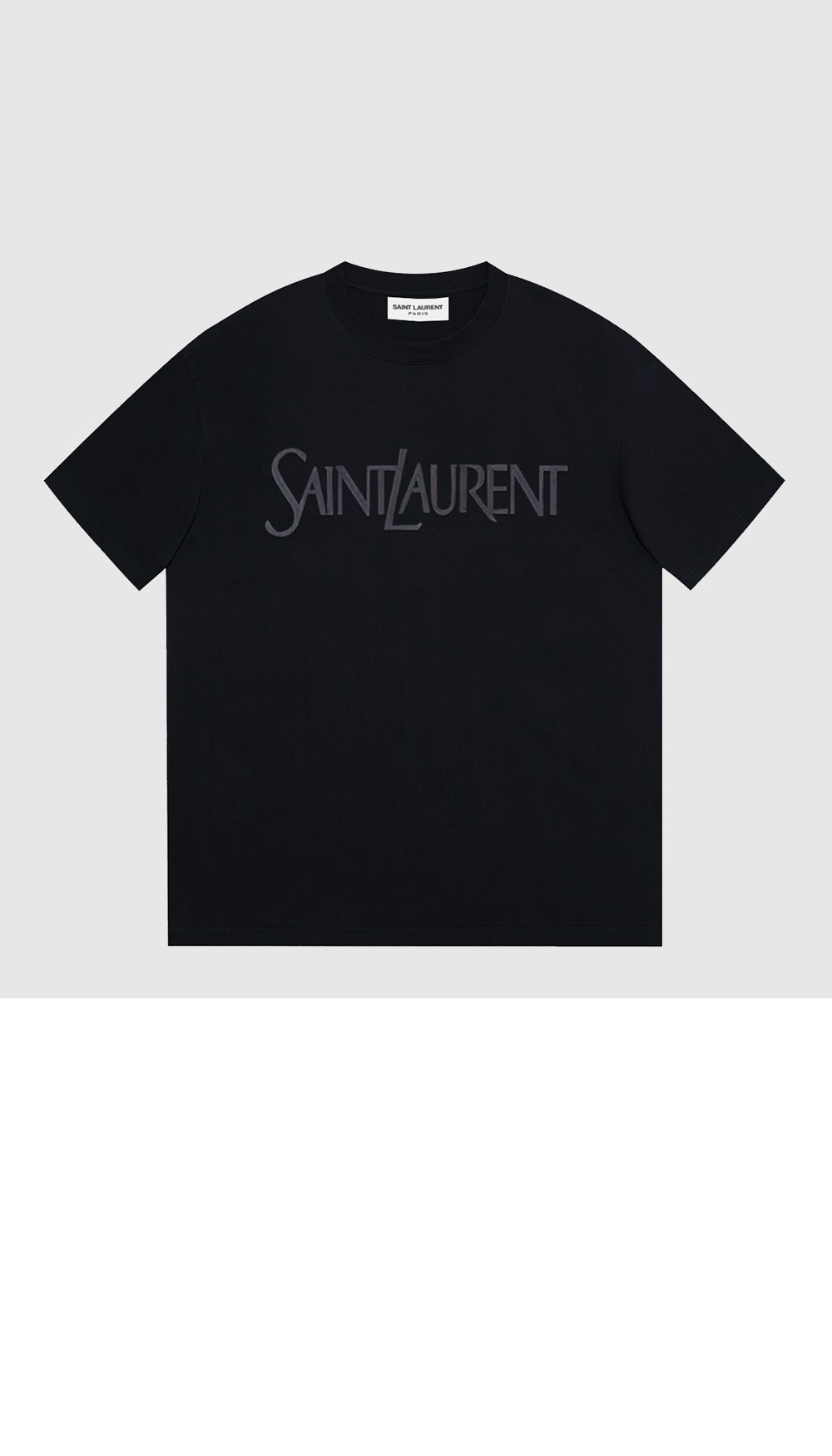 생로랑 로고 프린트 반팔