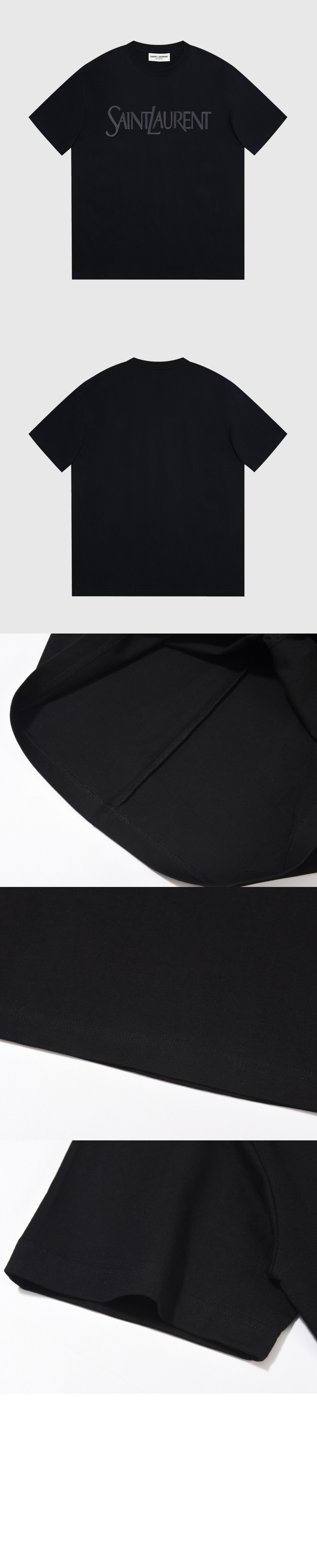 생로랑 로고 프린트 반팔