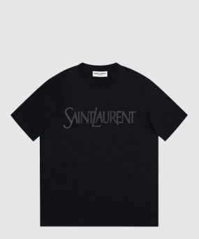 생로랑 로고 프린트 반팔