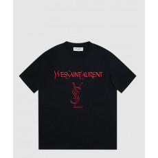 생로랑 로고 프린트 반팔