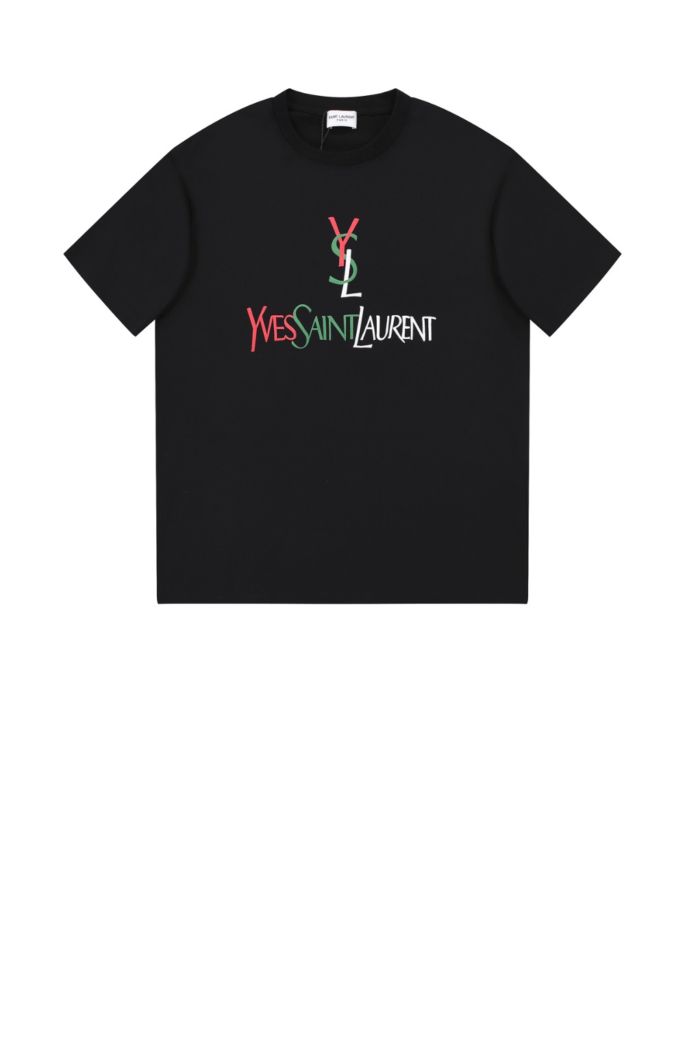 생로랑 로고 프린트 반팔