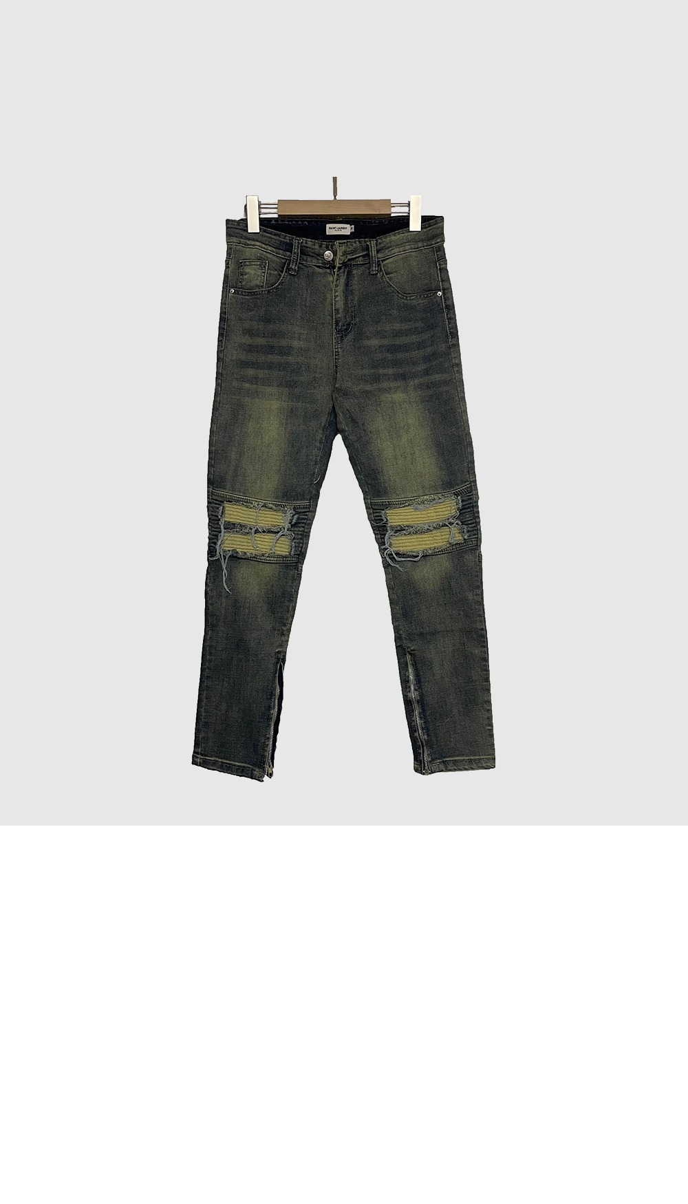 생로랑 로고 캐주얼 팬츠