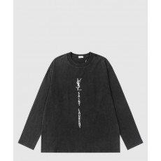 생로랑 로고 프린트 긴팔