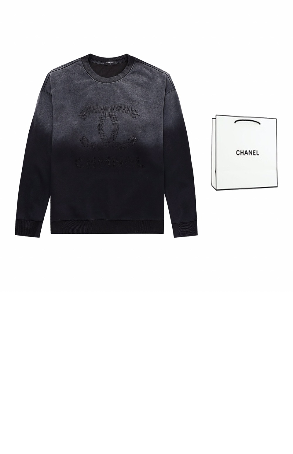 생로랑 로고 프린트 반팔