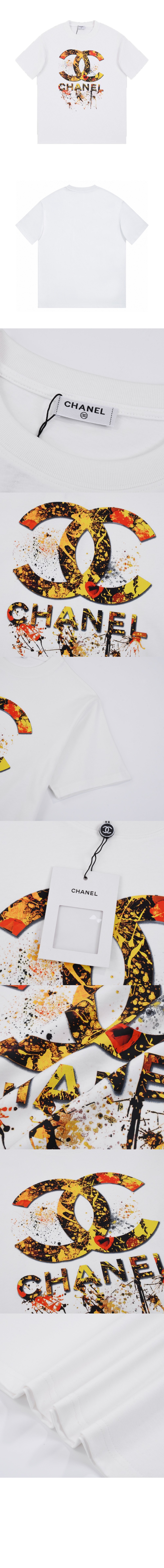 샤넬 로고 프린트 반팔