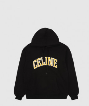 셀린느 후드티 로고 루즈 후디 플리스