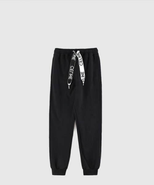 셀린느 로고 드로스트링 조거 팬츠