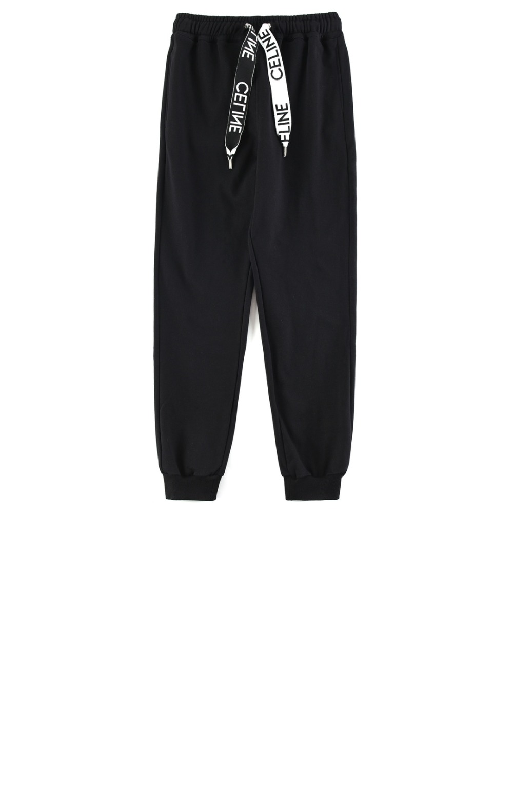 셀린느 로고 드로스트링 조거 팬츠