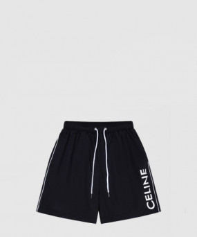 셀린느 파이핑 스윔 쇼츠 나일론