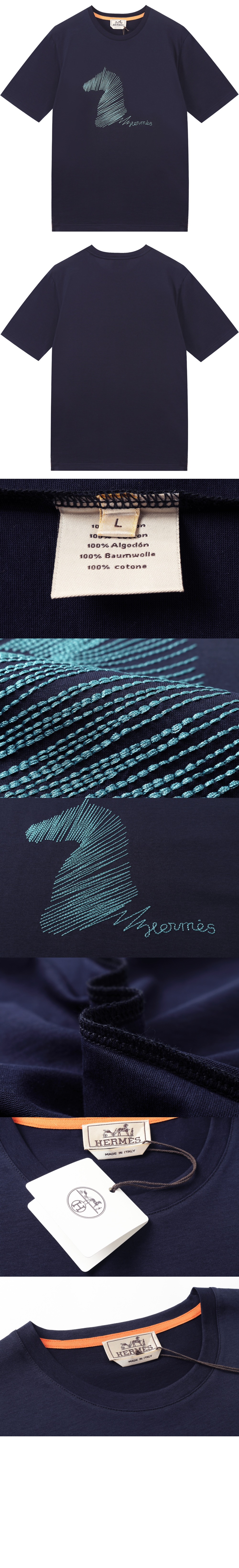 에르메스 플라워 코튼 톱