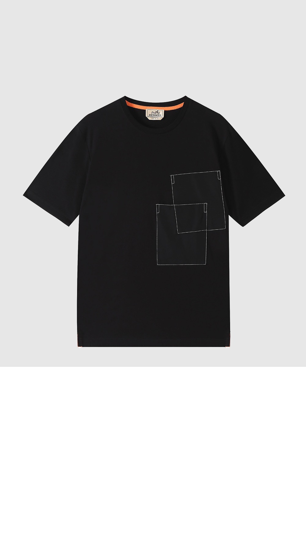 에르메스 로고 프린트 반팔