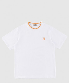 에르메스 로고 프린트 반팔