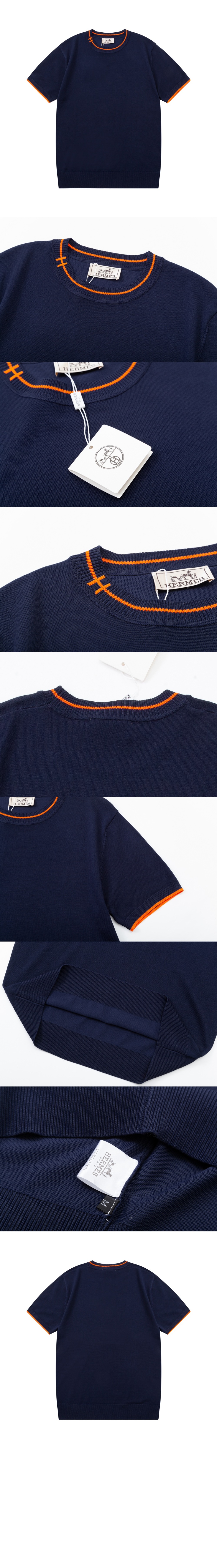 에르메스 로고 프린트 반팔