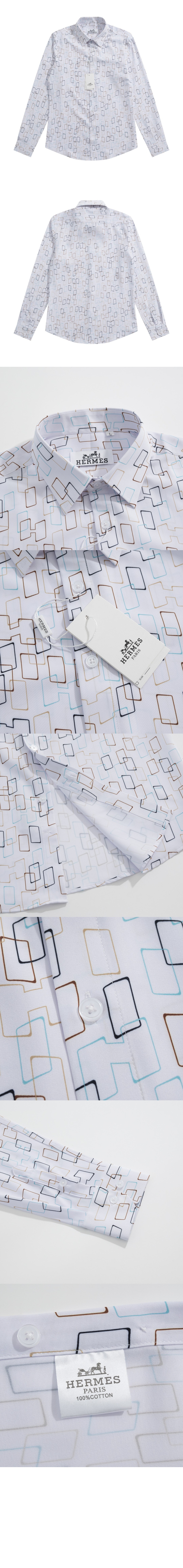 에르메스 프린트 셔츠 톱