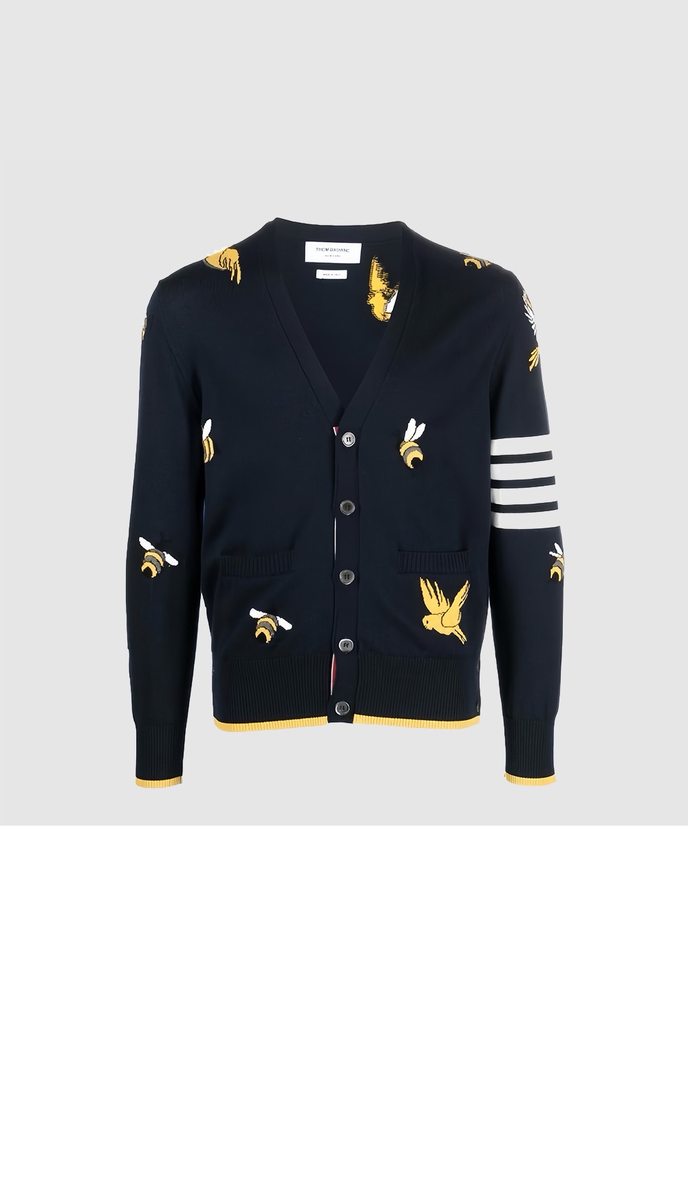 톰브라운 메리노 버드앤비 가디건