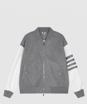 톰브라운 로고 집업 자켓