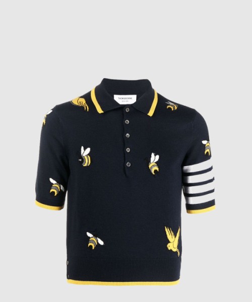 톰브라운 프린트 니트 톱