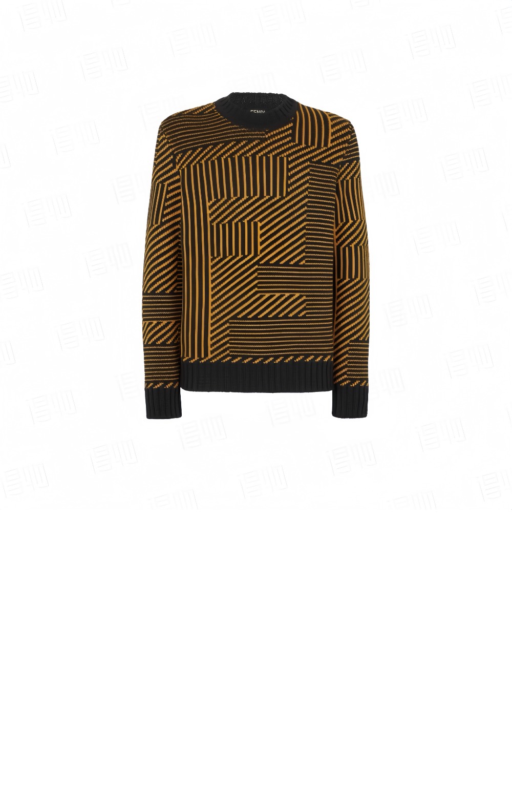 펜디 로고 인타르시아 울 니트