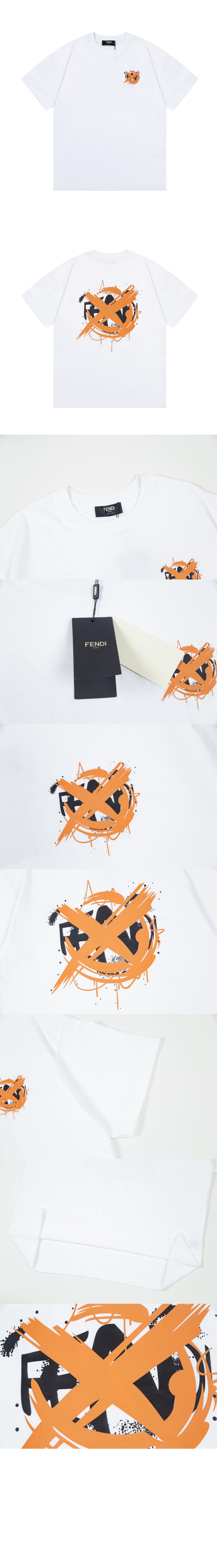 펜디 로고 프린트 반팔