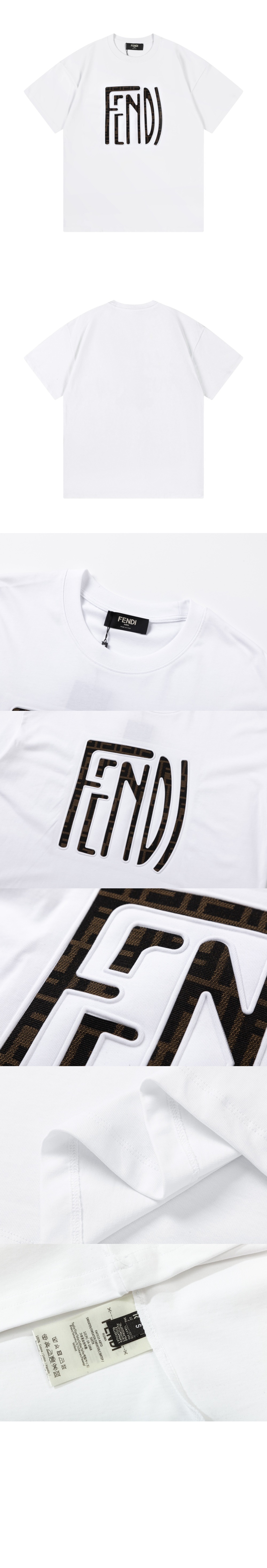 펜디 로고 프린트 반팔