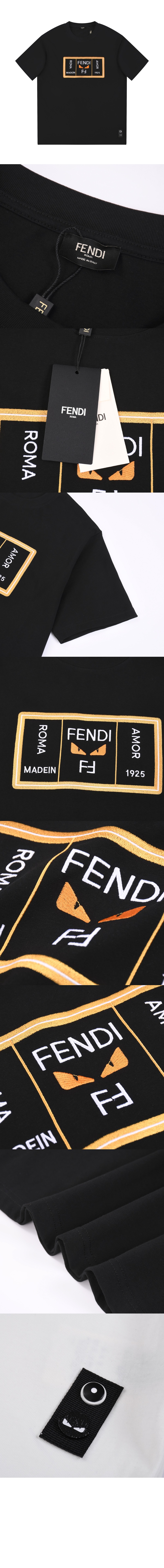 펜디 로고 프린트 반팔