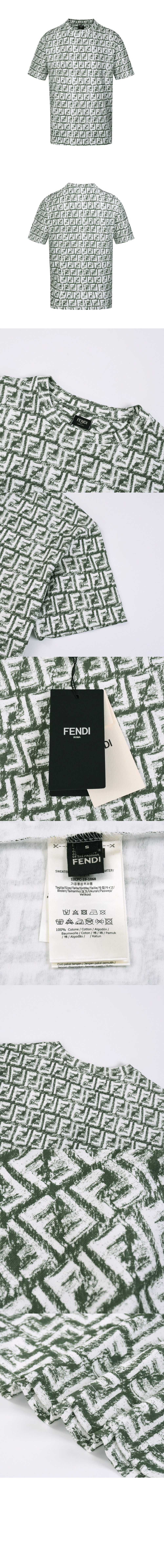 펜디 플라워 코튼 톱