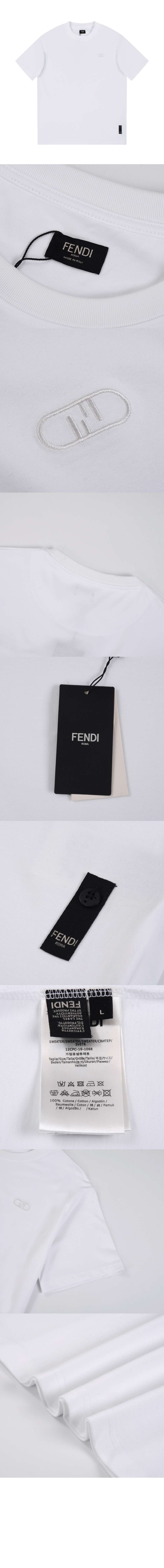 펜디 로고 프린트 반팔