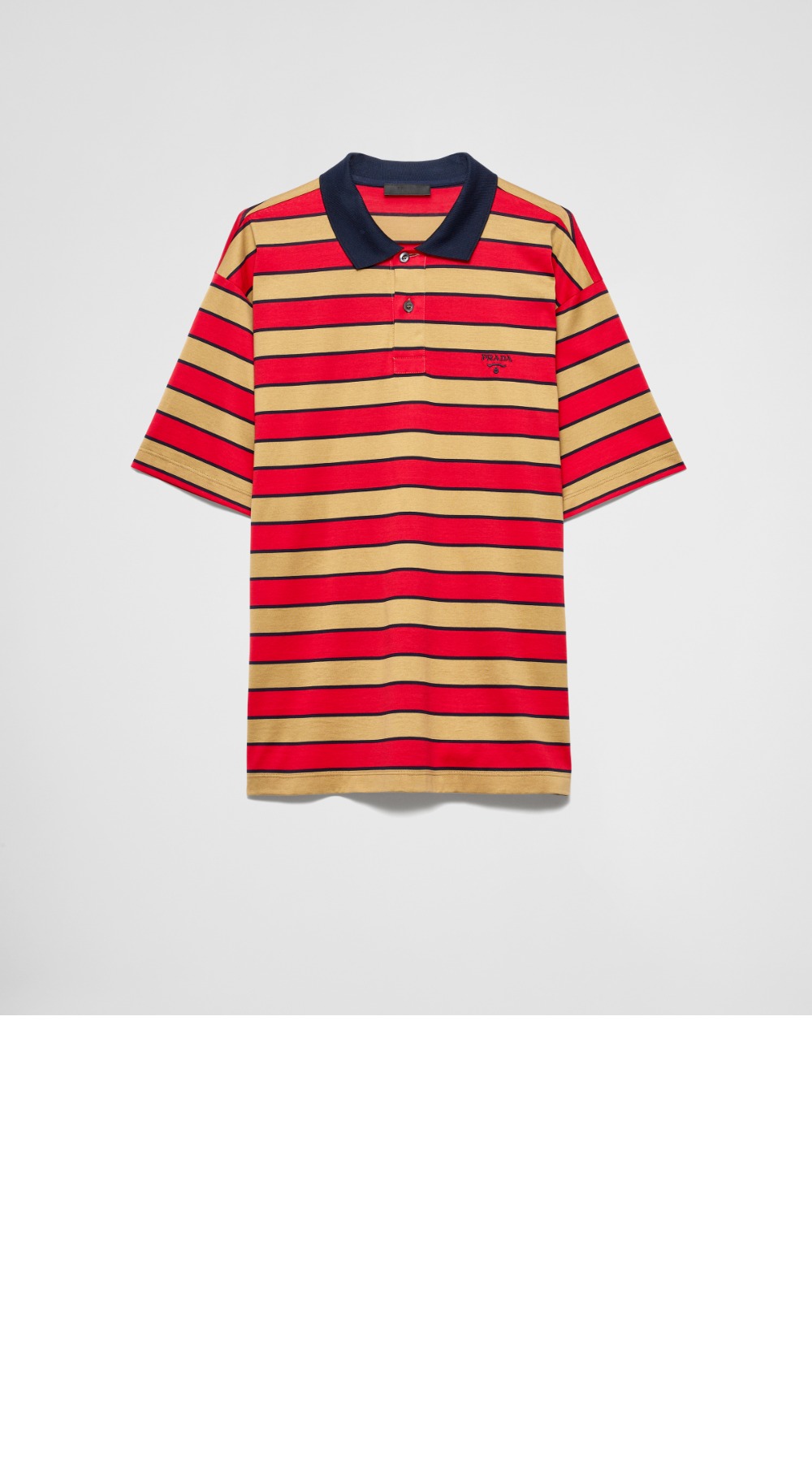 프라다 스트라이프 폴로 셔츠