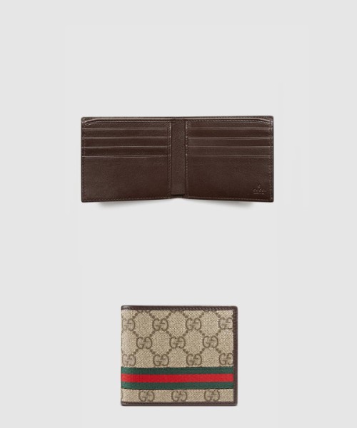 구찌 GG 수프림 웹 반지갑 138042